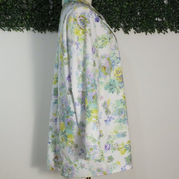 ASOS Women's Pastel Floral Oversized White Blazer Coat Jacket Plus Size 14 - Picture 3 of 12